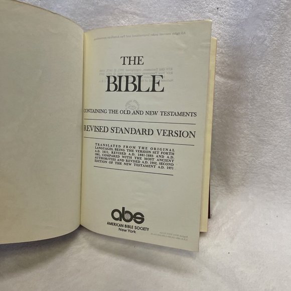 Vintage THE BIBLE Revised Standard Version Hardcover American Bible Society 1980 - Picture 7 of 12